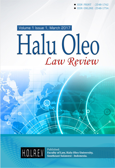 Halu Oleo Law Review